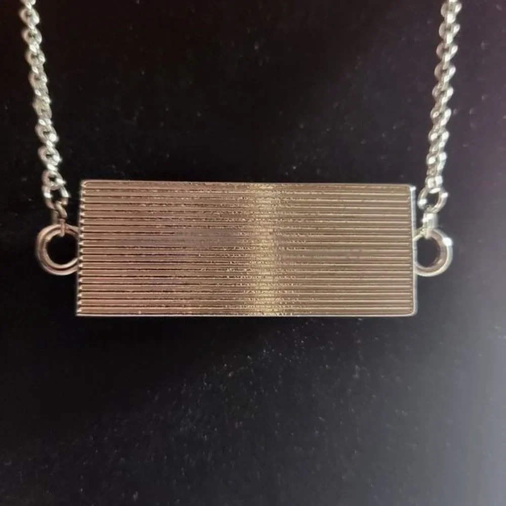Amethyst Bar Pendant Necklace